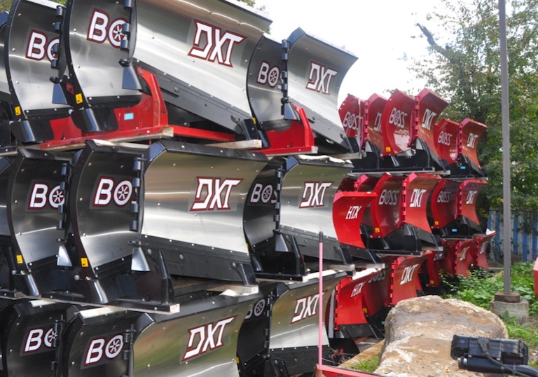 Many Boss DXT plows on our lot in NJ