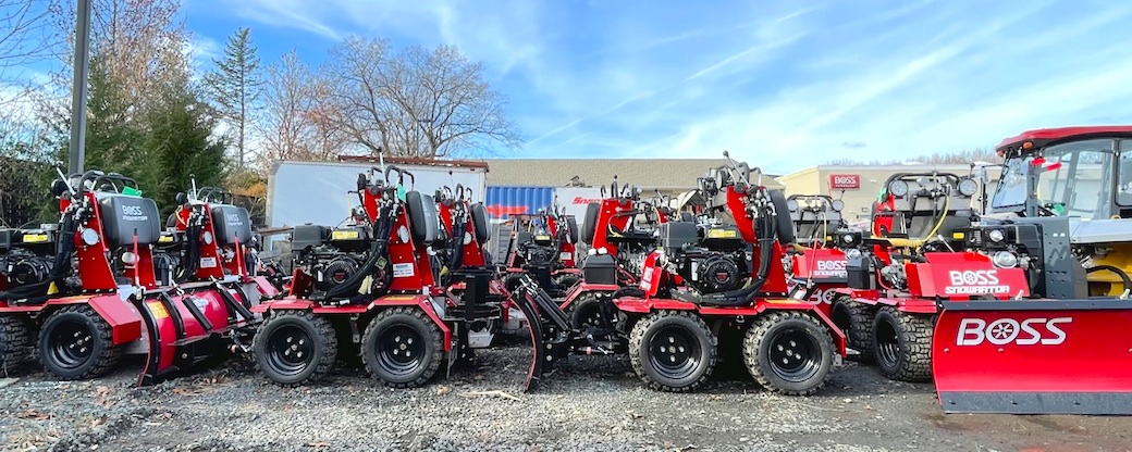 Many Boss Snowrators lined up at our store
